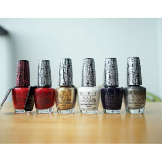 OPI shatter 15 ml , ยาทาเล็บ สีทาเล็บ OPI , O.P.I 15 ml ลายแตก สีเงิน ทอง แดง ชมพู น้ำเงิน ขาว