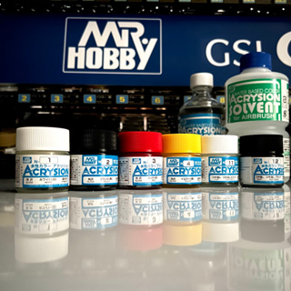 Mr.HOBBY ACRYSION Primary Color สีอะคริลิคสูตรน้ำ กลุ่มสีทึบแสงปกติ