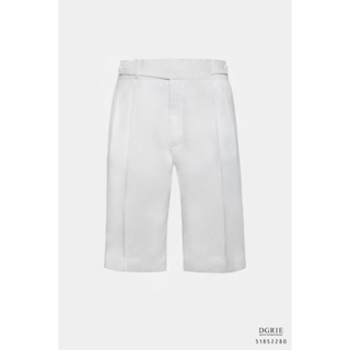 DGRIE White Linen Gurkha short pants - กางเกงขาสั้นผ้าลินินสีขาว