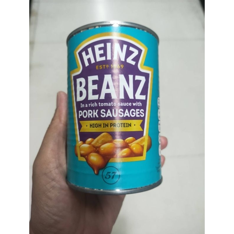 Heinz Bake Bean&Pork Sausages 415g. Shopee Thailand