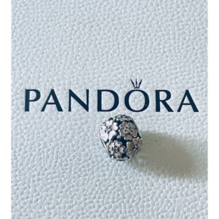 Pandora แท้💯% ชาร์มดอกไม้ลงยาชมพู Used