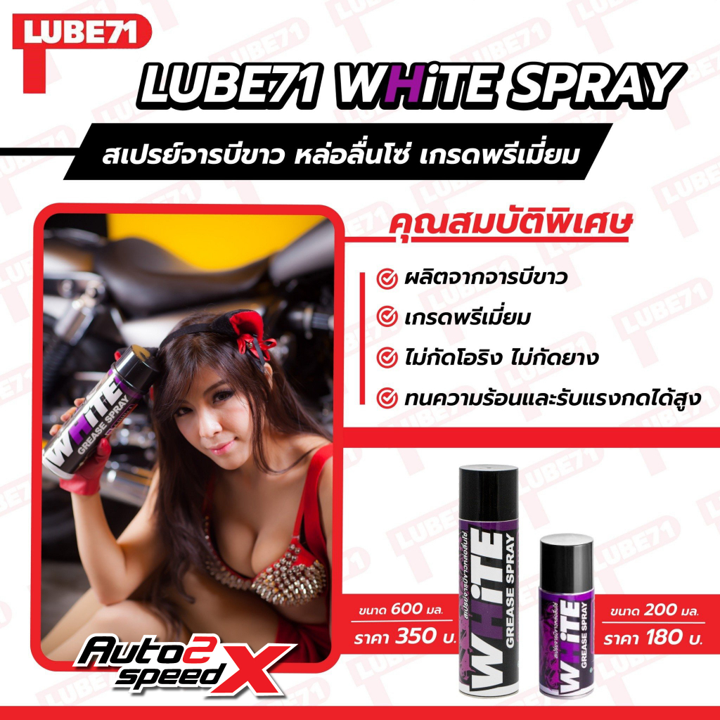 lube71-white-spray-สเปรย์หล่อลื่นโซ่-จาระบีขาว-600-มล