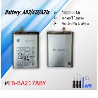 Battery:A02/A12/A21s แบตเตอรี่a02/a12/a21s/แบตเตอรี่โทรศัพท์มือถือA02/A12/A21s/EB-BA217ABY***สินค้าพร้อมส่ง****