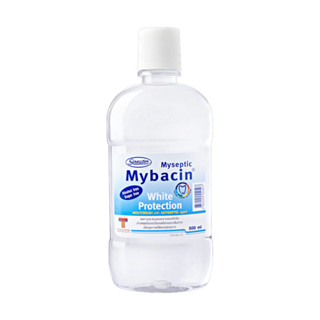 น้ำยาบ้วนปาก มายบาซิน เหมาะกับคนจัดฟัน สูตรไวท์โพรเทคชั่น 500 มล. MyBacin Mouthwash_Greater เกร๊ทเตอร์ฟาร์ม่า 1 ขวด