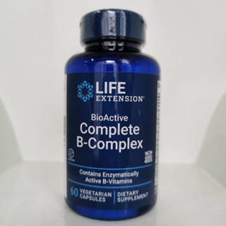 กระตุ้นการทำงานระบบประสาท  ป้องกันเหน็บชา Life Extension Bioactive Complete B-Complex 60 Veg Capsules