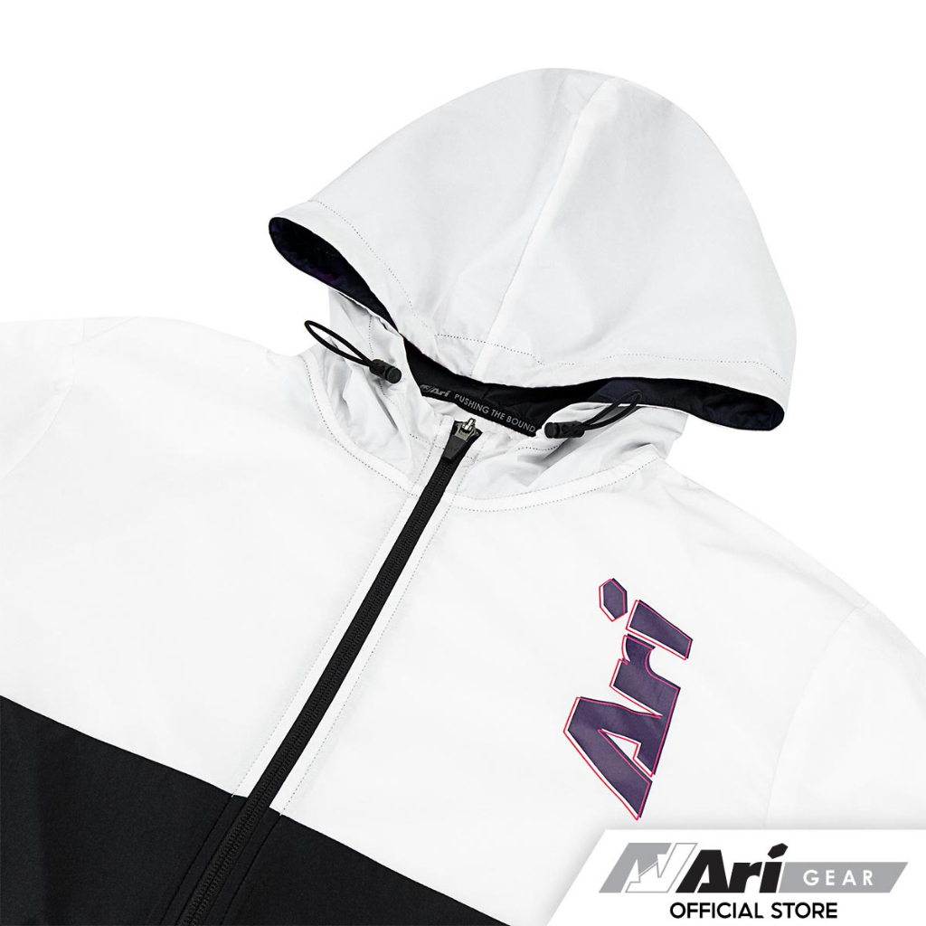 ari-retro-cyber-windbreaker-black-purple-white-เสื้อแจ็คเก็ตอาริ-เรโท-ไซเบอร์-สีขาวดำม่วง