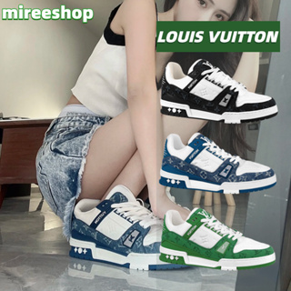 🍒หลุยส์วิตตอง Louis Vuitton รองเท้าผ้าใบรุ่น LV Trainer Sneaker