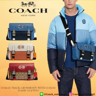 COACH TRACK CROSSBODY WITH COACH STAMP ((CE550))