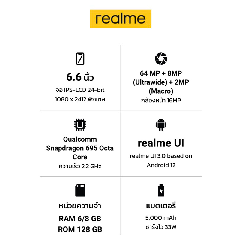 new-realme-9-pro-8-128-snapdragon-695-เครื่องใหม่ศูนย์ไทยเคลียร์สต๊อก-มีประกันร้าน3-เดือน