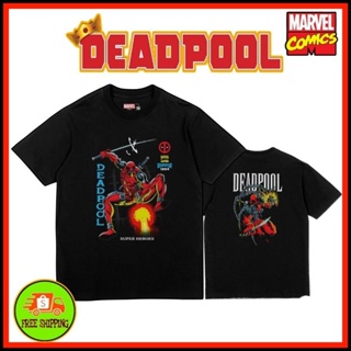 เสื้อMarvel ลาย DeadPool สีดำ (MX-164)