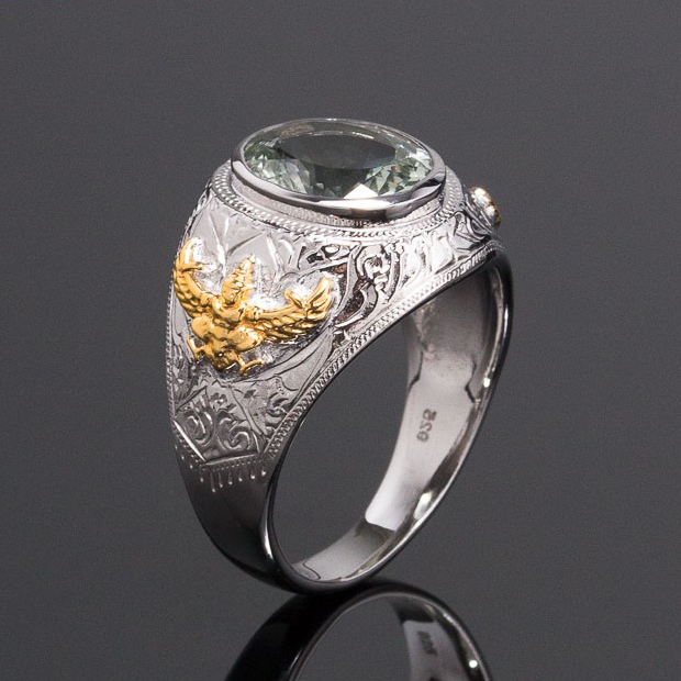 แหวนครุฑกรีนอเมทิสต์-garuda-ring-green-amethyst-for-men