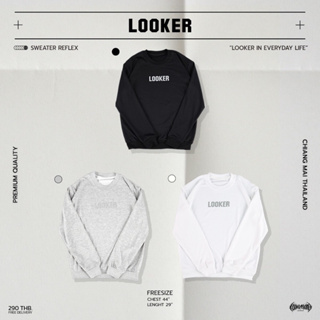 LOOOKER-เสื้อสเวตเตอร์ รุ่นLogo สะท้อนแสง (เนื้อผ้าเกล็ดปลา นุ่มใส่สบาย ใส่แล้วไม่ร้อน ใส่เท่ห์ๆ) (9%Clothing)