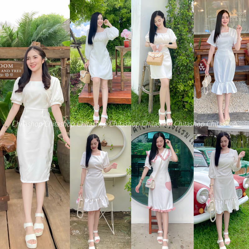 chitash-p-รวมชุดเดรสสีขาว-ใส่เที่ยวใส่ทำงาน-ใส่ออกงาน-สวย-น่ารักมากๆค่ะ