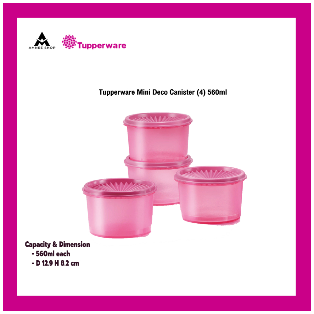 ภาชนะบรรจุอาหาร Tupperware Mini Deco Canister (4) 560ml - Hostess ...