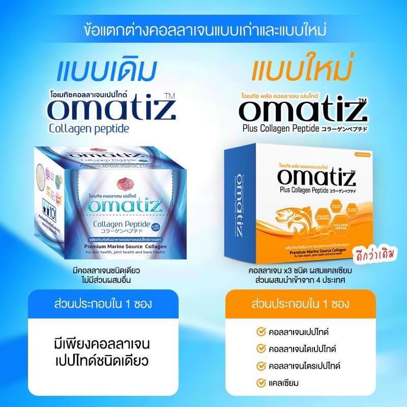 แท้-100-โอเมมิช-คอลลาเจน-เปปไทด์-omatiz-collagen-peptide-ขนาด-กล่องละ-25-ซอง