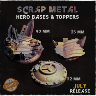 Scrap Metal bases ฐานโมเดลธีม warhammer 40k aos [Designed by Zabavka]