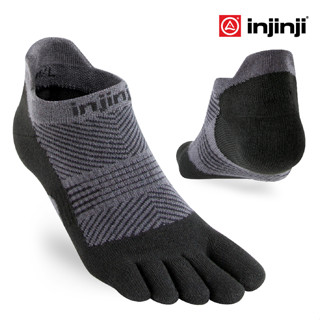 Injinji สำหรับผู้หญิง ถุงเท้าวิ่ง แยกนิ้ว Run LW NO SHOW  รุ่นวิ่งซ่อนข้อ สีเทาเข้ม ของแท้