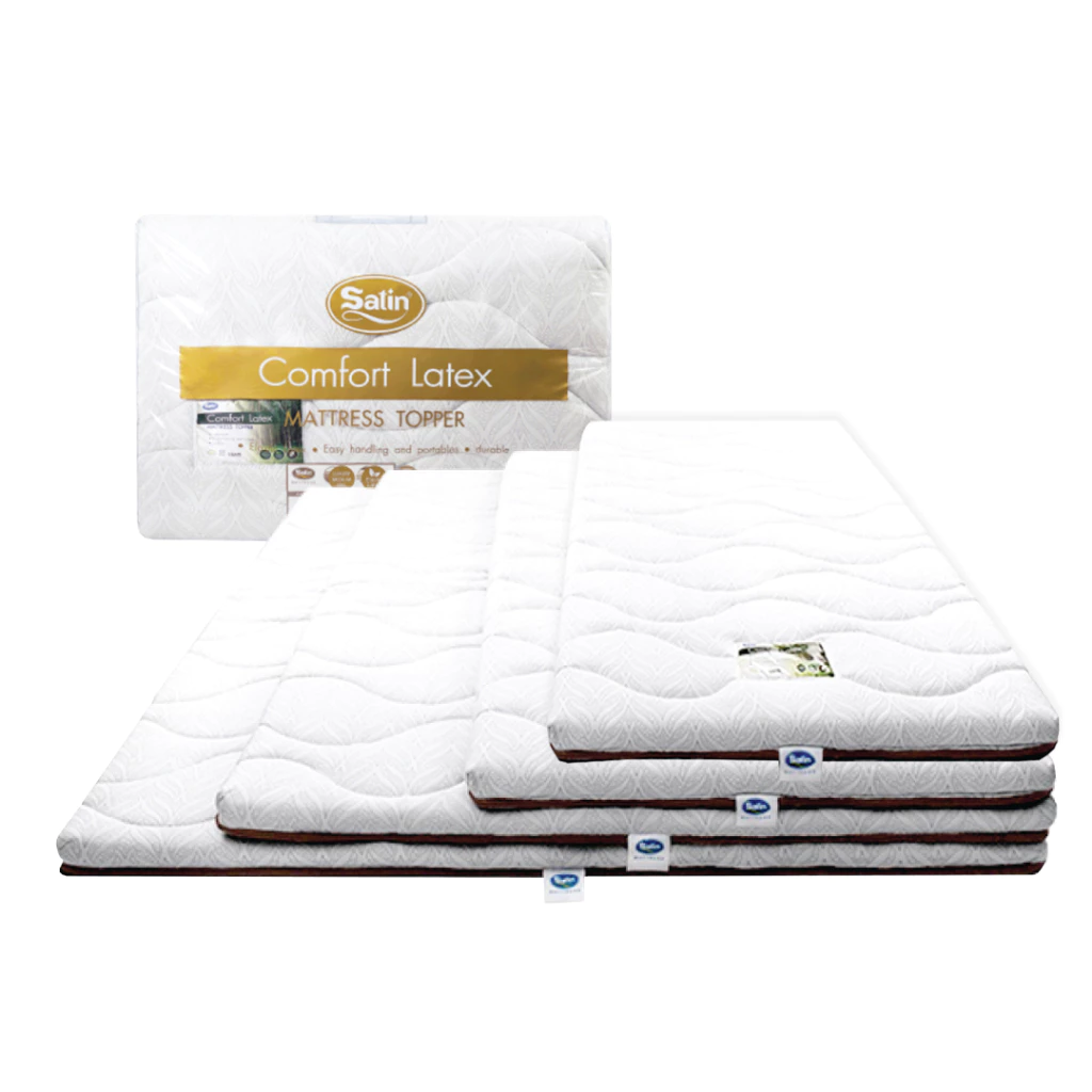 Satin Heritage Topper Comfort Latex ท็อปเปอร์ยางพาราแท้ หนา 2 นิ้ว นุ่มสบาย ลดอาการปวดหลัง