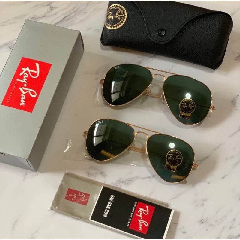 ผ่อน0-แว่นกันแดด-ยอดนิยม-ray-ban-aviator-rb3025-ขนาดเลนส์-58-และ-62-มม