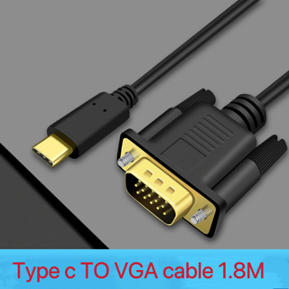 Type C USB-C to VGA 2K Adapter,USB 3.1 Supports UHD 2k HDTV cable 1.8m