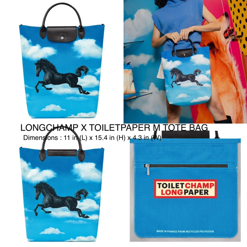 Longchamp x ToilerPaper Printed Tote Bag