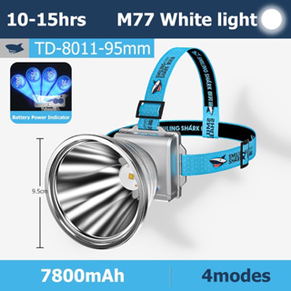 Smilingshark TD8011 ไฟคาดหัว ไฟหน้า led M77 4500lm 4โหมด สว่างมาก ชาร์จ USB IPX6 กันน้ํา สําหรับตั้งแคมป์ เดินป่า ตกปลา