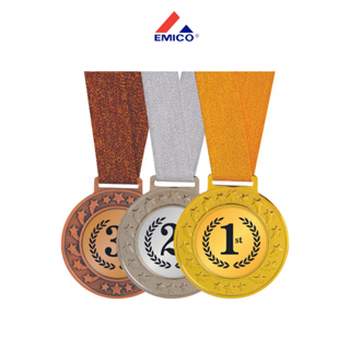 [ทำโลโก้ฟรี] ใหม่ล่าสุด เหรียญโลโก้ 2 ด้าน ขอบดาว เหรียญกีฬา เหรียญรางวัล เหรียญชนะเลิศ ของที่ระลึก พร้อมสายกากเพชร
