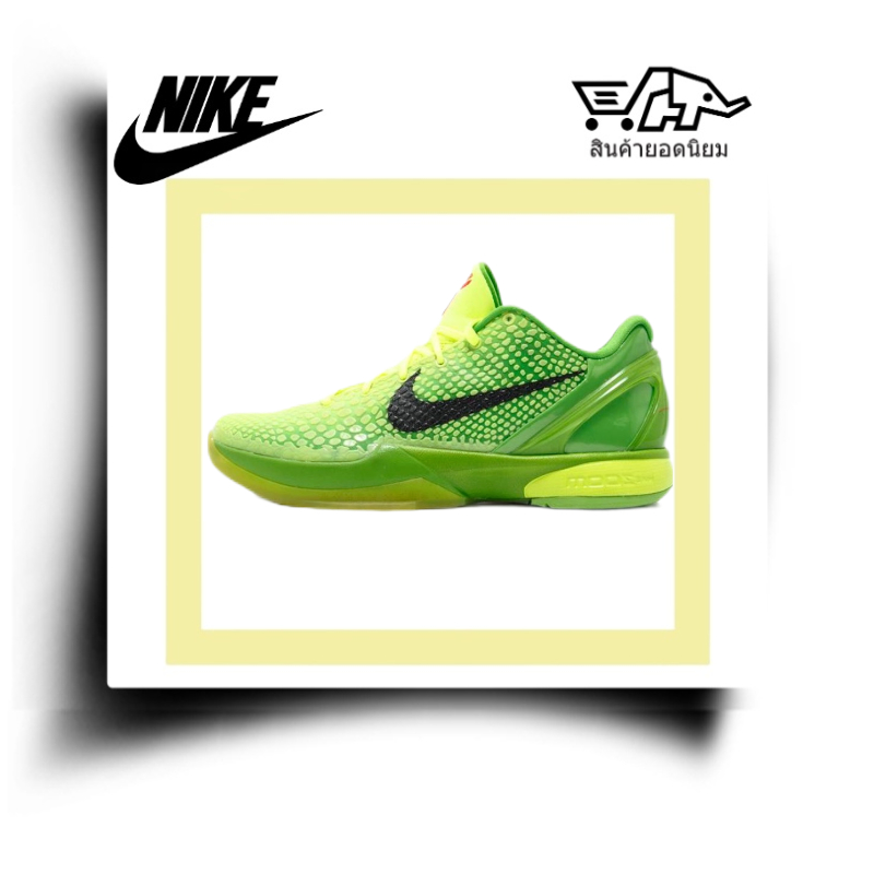 ของแท้-100-nike-zoom-kobe-6-protro-green-apple-โกเบ-6แตนเขียวรองเท้าบาสเก็ตบอลทรงเตี้ยจำลองปี-2020-สำหรับผู้ชายและผู้