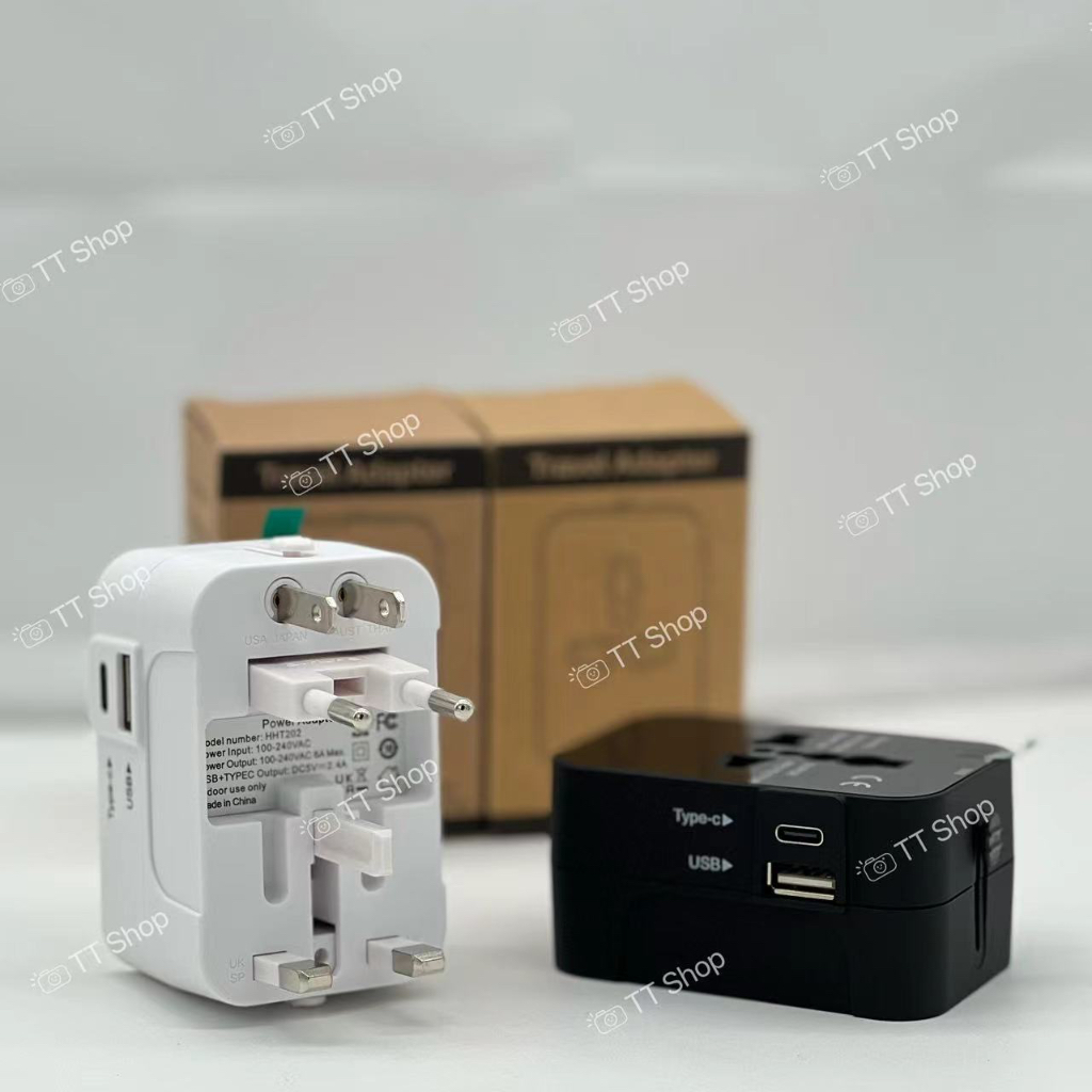 universal-travel-adapter-หัวปลั๊กเอนกประสงค์-1usb-1tc