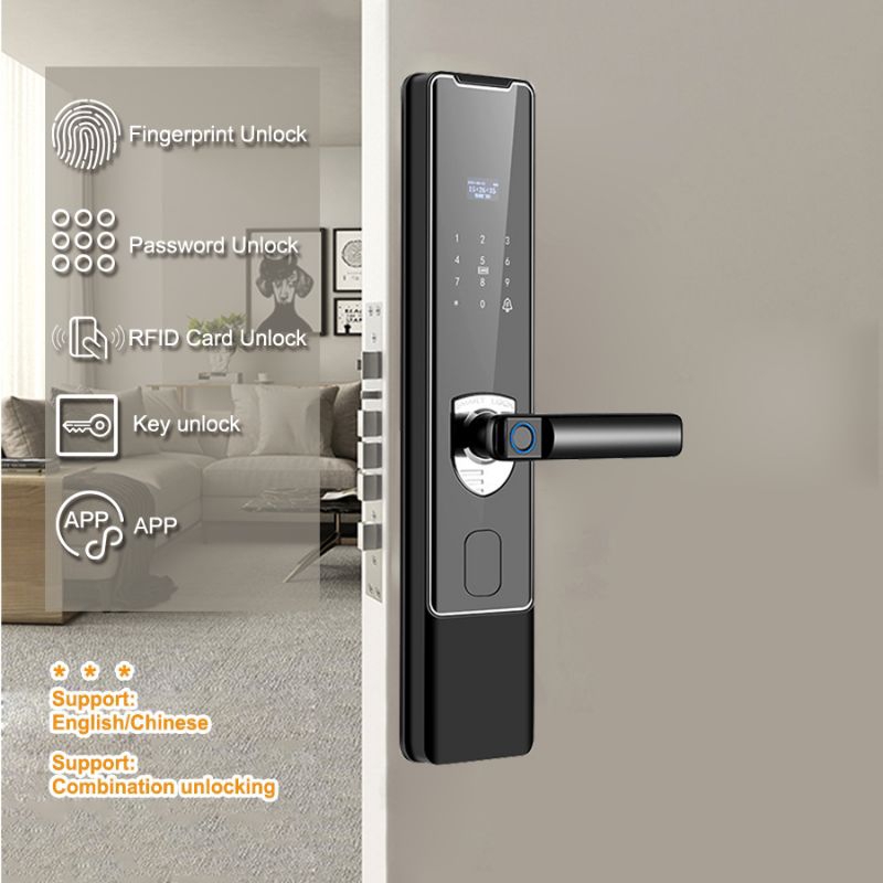 ประตูดิจิตอล-digital-door-lock-กลอนประตูดิจิตอล-สมาร์ทล็อค-smart-lock-จอสี-รุ่น-f84n