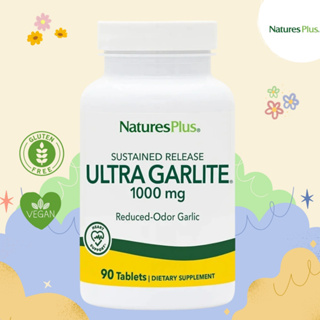 NaturesPlus Ultra Garlite Sustained Release 1,000 mg – 90 Tablets ⌛สารสกัดจากกระเทียมสด ค่อยๆปล่อยออกฤทธิ์ยาวนาน⌛
