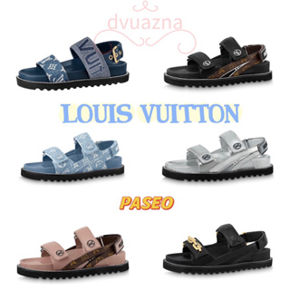 แบรนด์ใหม่ 100% ของแท้ LOUIS VUITTON / LV PASEO รองเท้าแตะผู้หญิงแบน