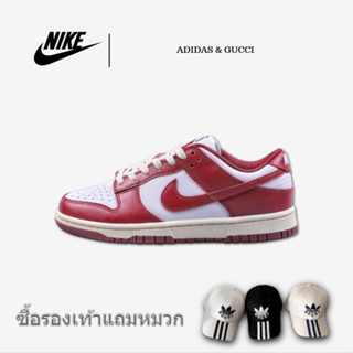 NIKE SB DUNK Low Retro ไวน์แดง FJ4555-100 รองเท้าผ้าใบลำลองต่ำด้านบน DD1391-110