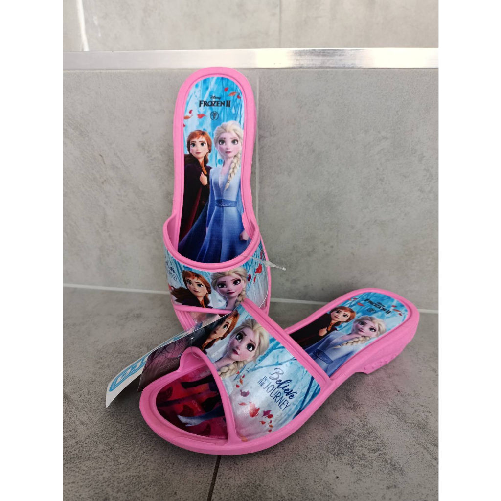 รองเท้าแตะเด็ก-เจ้าหญิงเอลซ่า-frozen-มีส้น-สีชมพูหวานๆ-รองเท้าแตะลำลองเด็ก-สินค้าพร้อมส่ง