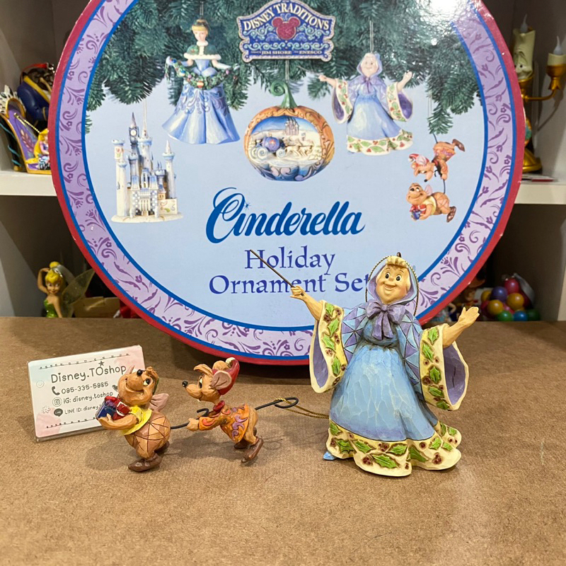 disney-ornament-jim-shore-พร้อมส่ง-cinderella-holiday-ornament-set