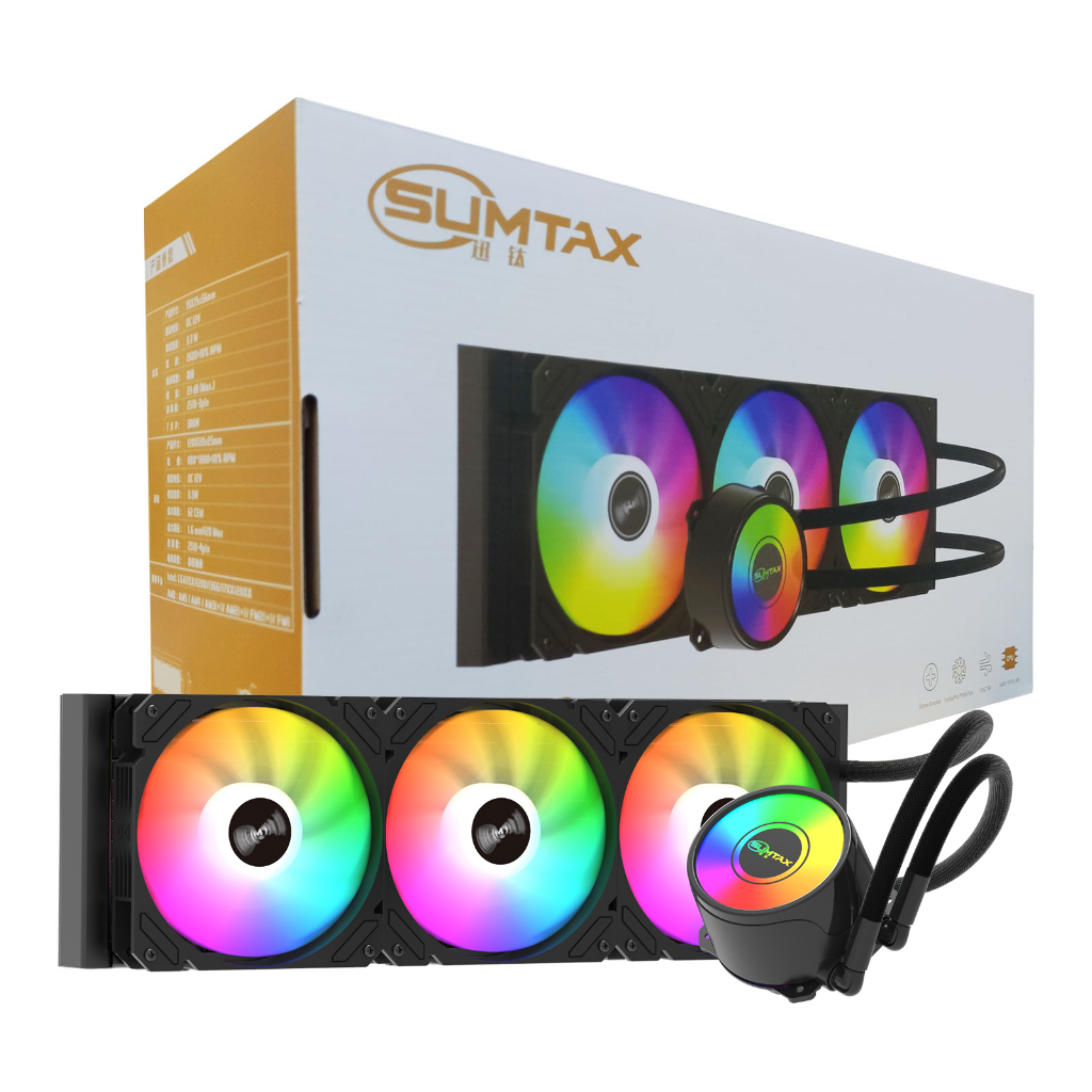 SUMTAX ชุดน้ำระบบปิด Tsunami SL-360 240 120 Unlimited Deep Space ...