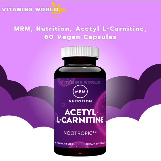 MRM, Nutrition, Acetyl LCarnitine, 60 Vegan Capsules (V.493) Shopee Thailand