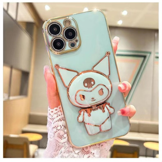 เคส TPU ขอบตรง คุโรมิ มีกนะจก สำหรับ iPhone 6 6s 6plus 6splus i7 i8 se2 se3 7plus 8plus i11 สำหรับ ไอโฟนTpu กันกระแทก