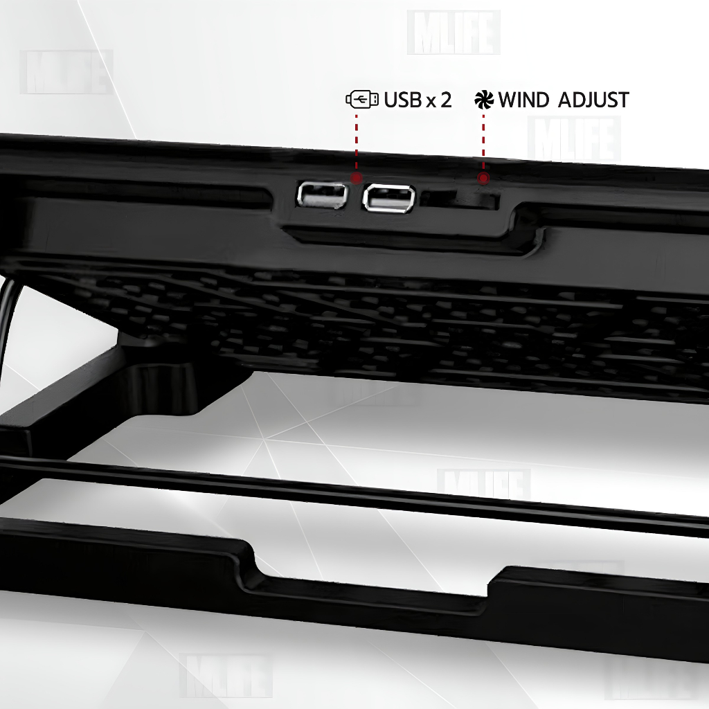 mlife-แท่นวางโน๊ตบุ๊ค-laptop-stand-9-17-ที่วางโน๊ตบุ๊คระบายความร้อน-โน๊ตบุ๊ค-ที่วาง-แท่นรอง-rgb-cooling-pad-laptop