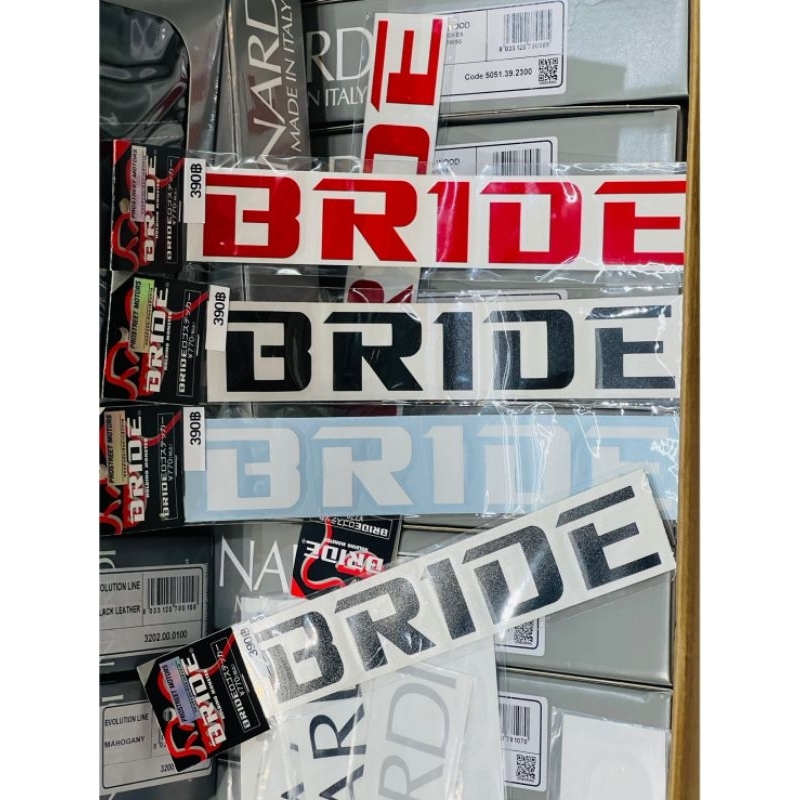 สติ๊กเกอร์ Bride Seat japan แท้ ติดรางเบาะ ติดกระจก แต่งรถ สติ้กเกอร์ ...