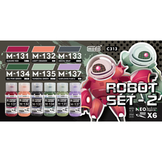 MODO C313 ROBOT SET 2 และแบบแยกขวดขาย กลุ่มสีหุ่นยนต์ กันดั้ม กันพลา ต้องผสม 1:2.5