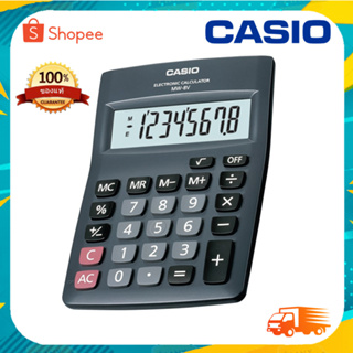 Casio Calculator เครื่องคิดเลข รุ่น MW-8V-BK สีดำ ประกัน 2 ปี