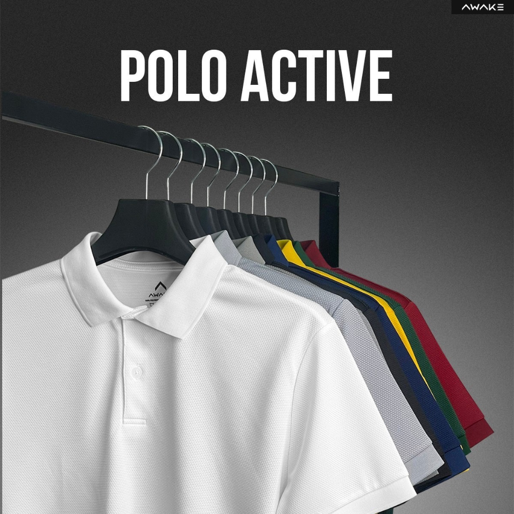 ภาพหน้าปกสินค้าเสื้อโปโลแอ็คทีฟ สีพื้น POLO ACTIVE R จากร้าน awakesport บน Shopee