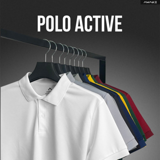 ภาพขนาดย่อของภาพหน้าปกสินค้าเสื้อโปโลแอ็คทีฟ สีพื้น POLO ACTIVE R จากร้าน awakesport บน Shopee
