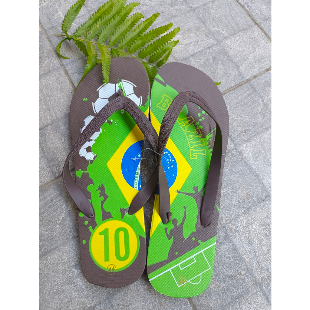 แตะรองเท้าฟองน้ำ-ลายพื้นธงบราซิล