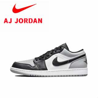 Air Jordan 1 Low Shadow Toe รองเท้าบาสเก็ตบอลย้อนยุคLittle Black Gre