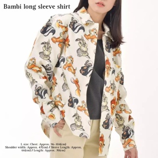 🇺🇸 ลิขสิทธิ์​แท้​ดิสนี่ย์​อเมริกา​ 🇺🇸 Bambi Shirt เสื้อเชิ๊ตดิสนี่ย์จาก Shop Disney​