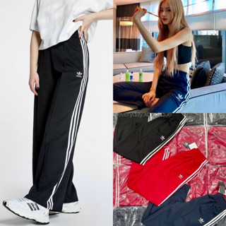 พร้อมส่ง📍Adi x sport pant❤️💙🖤(420฿ฟรีส่ง) กางเกงวอร์มขายาวทรงกระบอก ดีเทลงานปักโลโก้ตามแบรนด์ ทรงสวย valen