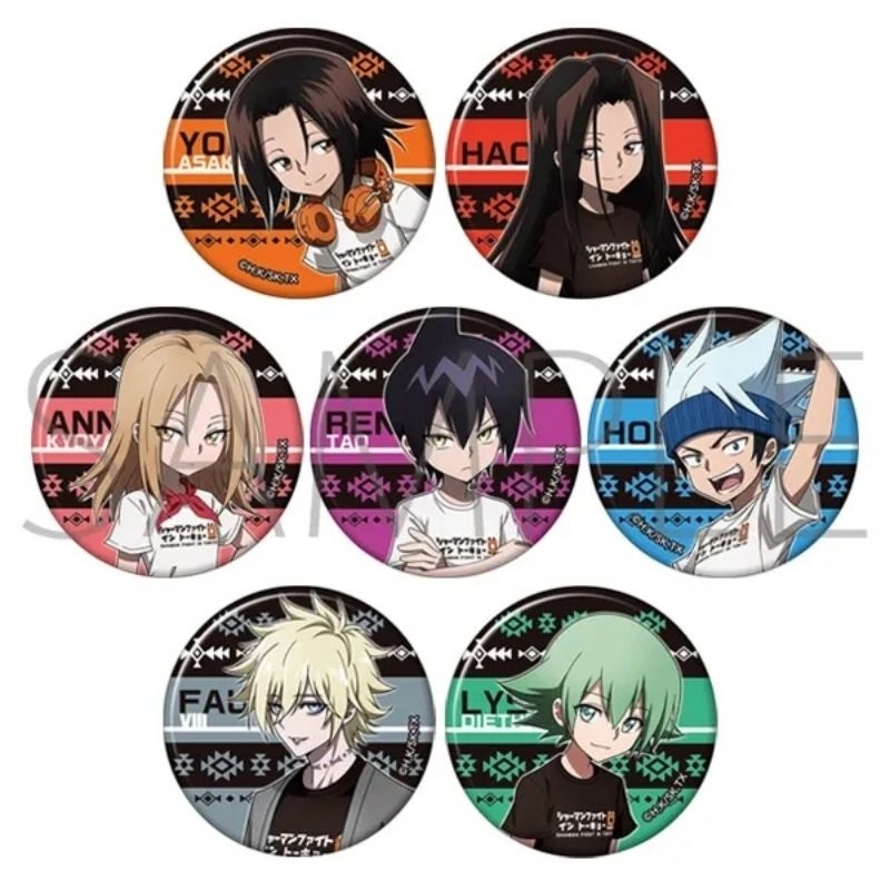 เข็มกลัดชาแมนคิง-shaman-king-character-badge-collection-t-shirt