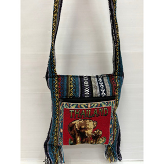 [พร้อมส่ง] กระเป๋าสะพายข้างลายไทย มีซิปข้างใน Thai Crossbody Bag